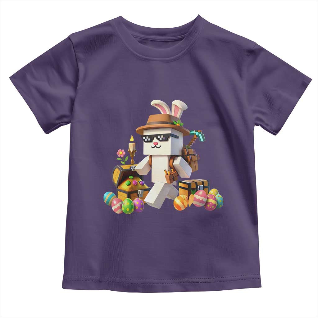 Funny Easter Day Bunny Miner Egg Video Game Toddler T Shirt