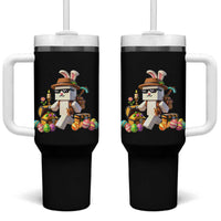 Funny Easter Day Bunny Miner Egg Video Game Tumbler With Handle