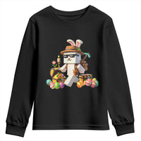 Funny Easter Day Bunny Miner Egg Video Game Youth Sweatshirt