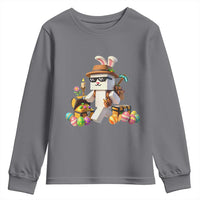 Funny Easter Day Bunny Miner Egg Video Game Youth Sweatshirt