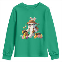 Funny Easter Day Bunny Miner Egg Video Game Youth Sweatshirt