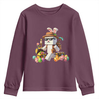 Funny Easter Day Bunny Miner Egg Video Game Youth Sweatshirt