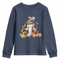 Funny Easter Day Bunny Miner Egg Video Game Youth Sweatshirt