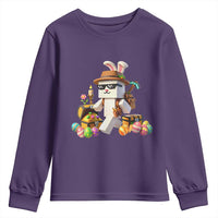 Funny Easter Day Bunny Miner Egg Video Game Youth Sweatshirt