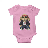 Hip Hop Easter Bunny He is Risen Jesus Religious Christian Baby Onesie