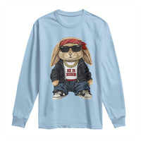 Hip Hop Easter Bunny He is Risen Jesus Religious Christian Long Sleeve Shirt