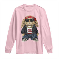 Hip Hop Easter Bunny He is Risen Jesus Religious Christian Long Sleeve Shirt