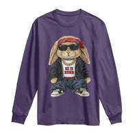 Hip Hop Easter Bunny He is Risen Jesus Religious Christian Long Sleeve Shirt