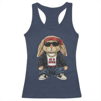 Hip Hop Easter Bunny He is Risen Jesus Religious Christian Racerback Tank Top