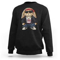 Hip Hop Easter Bunny He is Risen Jesus Religious Christian Sweatshirt