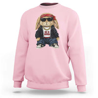 Hip Hop Easter Bunny He is Risen Jesus Religious Christian Sweatshirt
