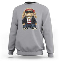 Hip Hop Easter Bunny He is Risen Jesus Religious Christian Sweatshirt