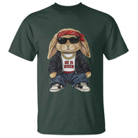 Hip Hop Easter Bunny He is Risen Jesus Religious Christian T Shirt