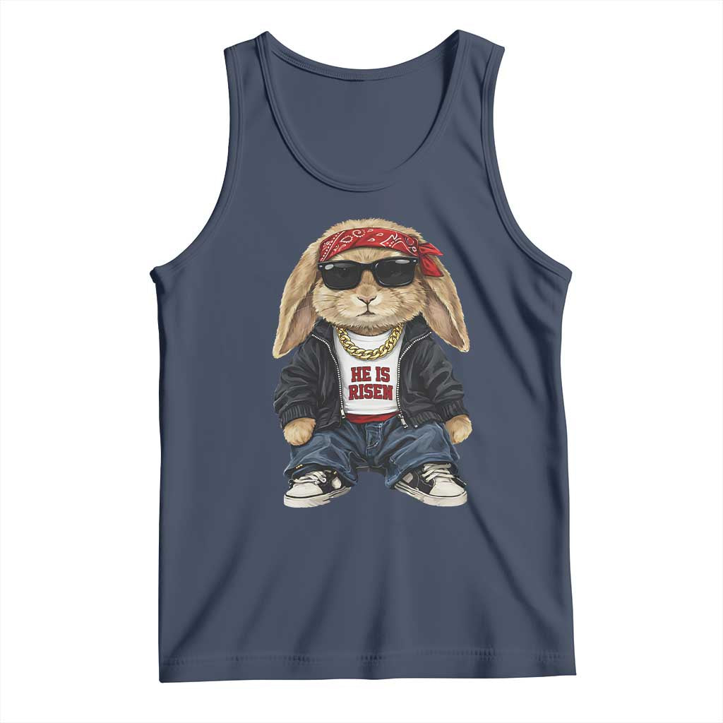 Hip Hop Easter Bunny He is Risen Jesus Religious Christian Tank Top