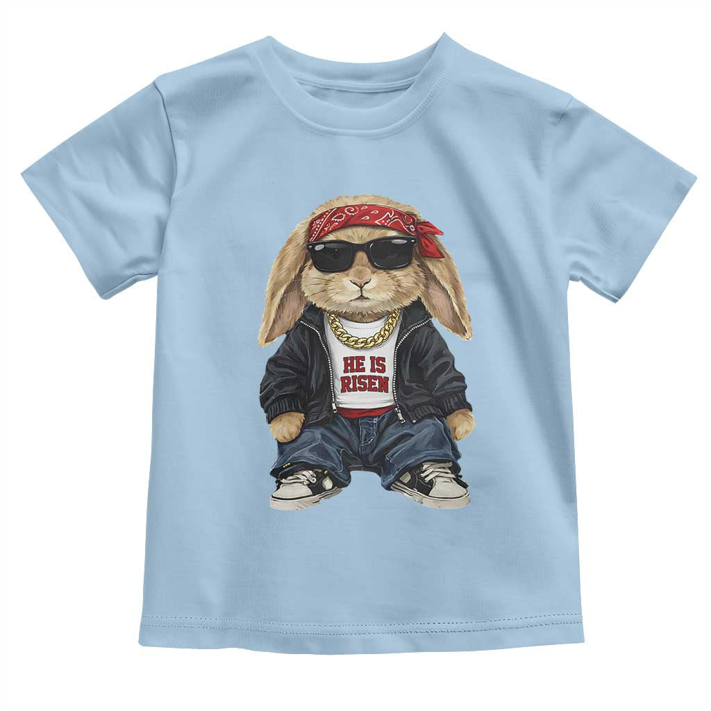 Hip Hop Easter Bunny He is Risen Jesus Religious Christian Toddler T Shirt