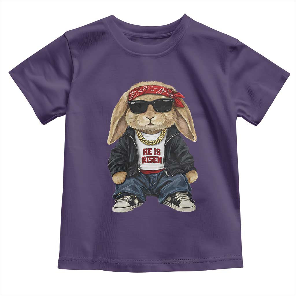 Hip Hop Easter Bunny He is Risen Jesus Religious Christian Toddler T Shirt