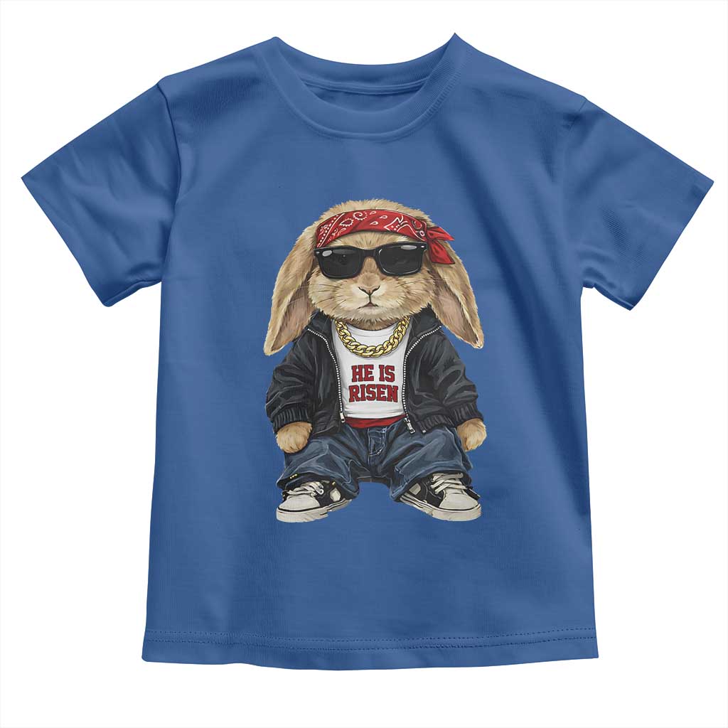 Hip Hop Easter Bunny He is Risen Jesus Religious Christian Toddler T Shirt
