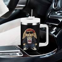 Hip Hop Easter Bunny He is Risen Jesus Religious Christian Tumbler With Handle