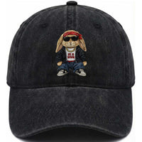Hip Hop Easter Bunny He is Risen Jesus Religious Christian Washed Cotton Baseball Cap