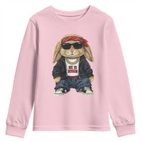 Hip Hop Easter Bunny He is Risen Jesus Religious Christian Youth Sweatshirt