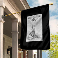 Jesus and St Mary Magdalene At The Cross Garden Flag Vintage Catholic Lent
