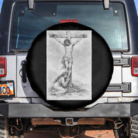 Jesus and St Mary Magdalene At The Cross Spare Tire Cover Vintage Catholic Lent