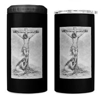 Jesus and St Mary Magdalene At The Cross 4 in 1 Can Cooler Tumbler Vintage Catholic Lent