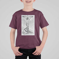 Jesus and St Mary Magdalene At The Cross T Shirt For Kid Vintage Catholic Lent