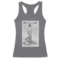 Jesus and St Mary Magdalene At The Cross Racerback Tank Top Vintage Catholic Lent