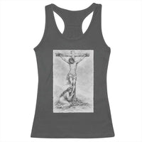 Jesus and St Mary Magdalene At The Cross Racerback Tank Top Vintage Catholic Lent