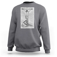 Jesus and St Mary Magdalene At The Cross Sweatshirt Vintage Catholic Lent