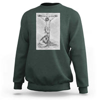 Jesus and St Mary Magdalene At The Cross Sweatshirt Vintage Catholic Lent