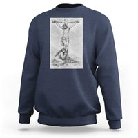 Jesus and St Mary Magdalene At The Cross Sweatshirt Vintage Catholic Lent