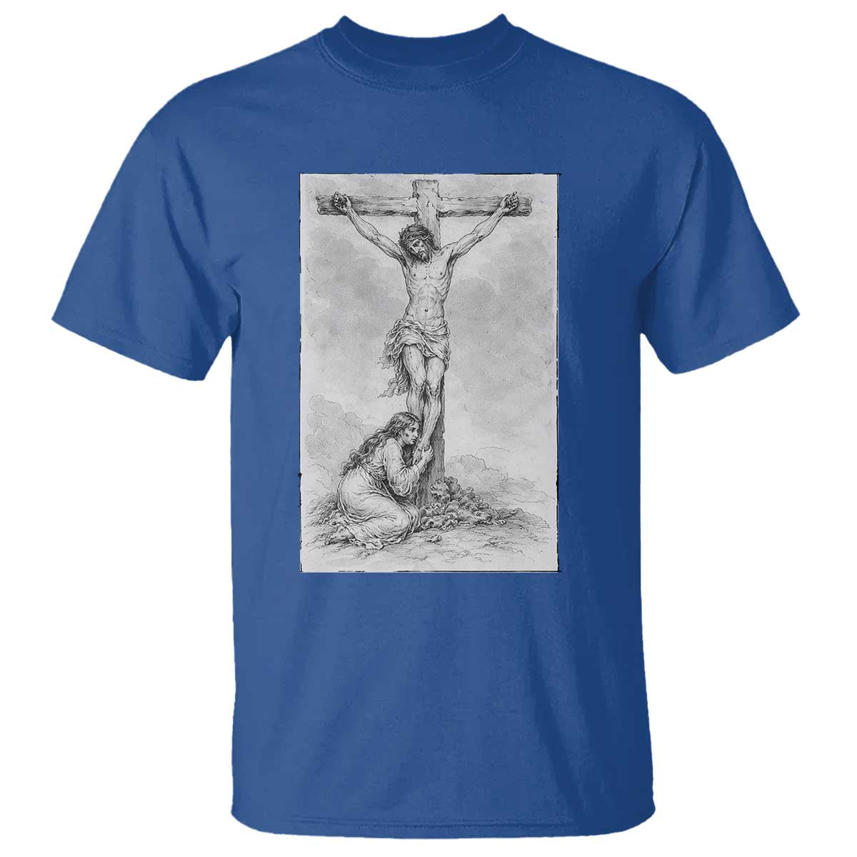 Jesus and St Mary Magdalene At The Cross T Shirt Vintage Catholic Lent