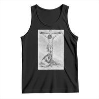 Jesus and St Mary Magdalene At The Cross Tank Top Vintage Catholic Lent