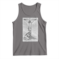 Jesus and St Mary Magdalene At The Cross Tank Top Vintage Catholic Lent