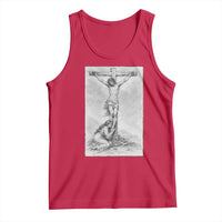 Jesus and St Mary Magdalene At The Cross Tank Top Vintage Catholic Lent