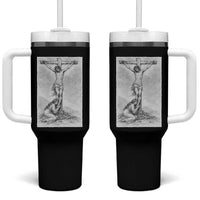 Jesus and St Mary Magdalene At The Cross Tumbler With Handle Vintage Catholic Lent