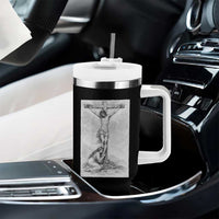 Jesus and St Mary Magdalene At The Cross Tumbler With Handle Vintage Catholic Lent