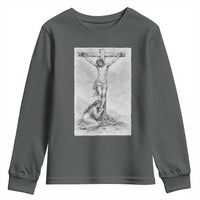 Jesus and St Mary Magdalene At The Cross Youth Sweatshirt Vintage Catholic Lent