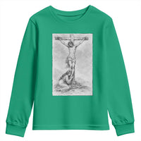 Jesus and St Mary Magdalene At The Cross Youth Sweatshirt Vintage Catholic Lent