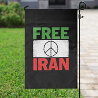 Free Iran Garden Flag Stop War Barbed Wire Peace Sign