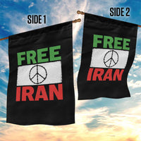 Free Iran Garden Flag Stop War Barbed Wire Peace Sign