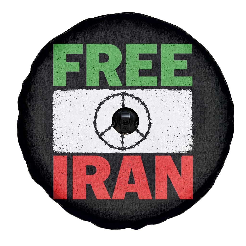 Free Iran Spare Tire Cover Stop War Barbed Wire Peace Sign