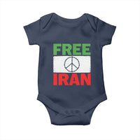 Free Iran Baby Onesie Stop War Barbed Wire Peace Sign