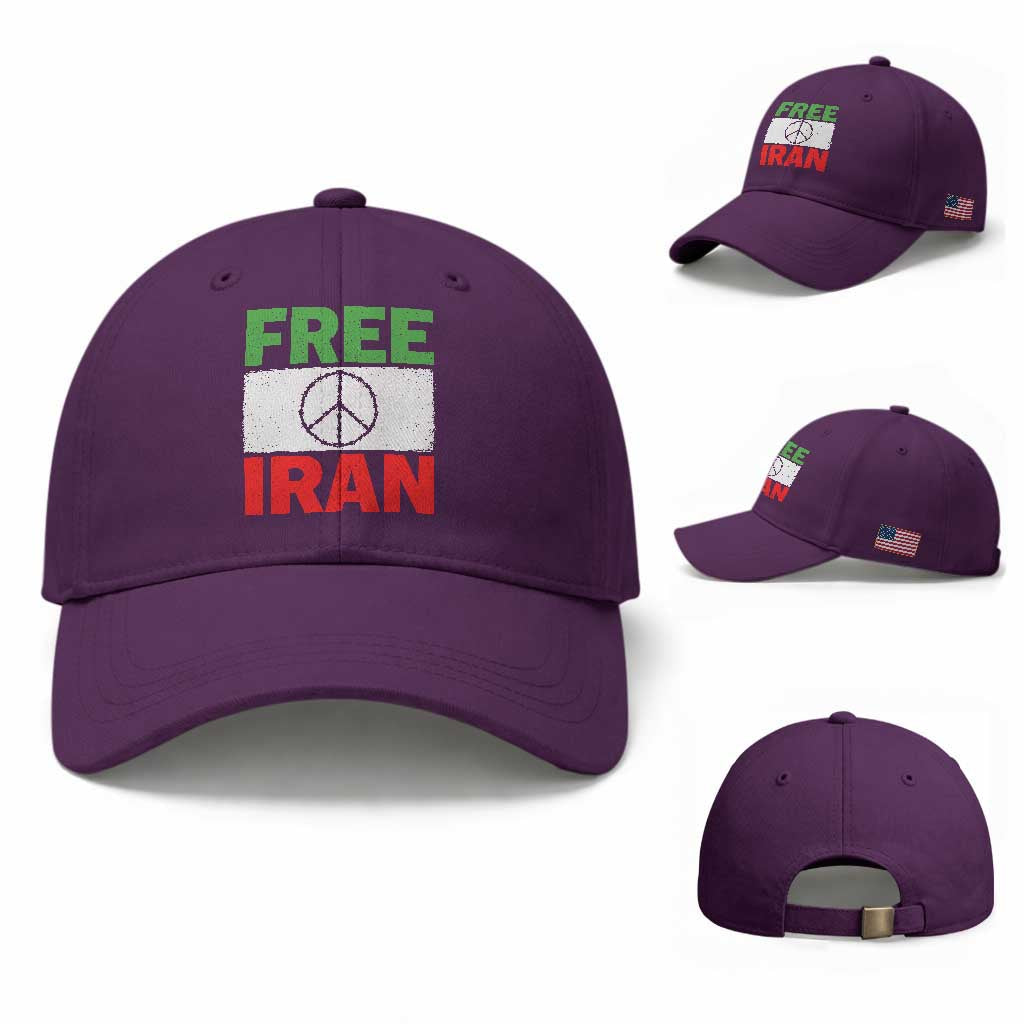 Free Iran Baseball Cap Stop War Barbed Wire Peace Sign