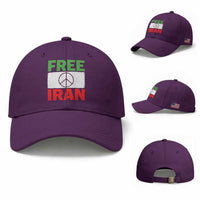 Free Iran Baseball Cap Stop War Barbed Wire Peace Sign