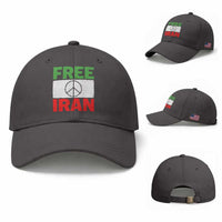 Free Iran Baseball Cap Stop War Barbed Wire Peace Sign