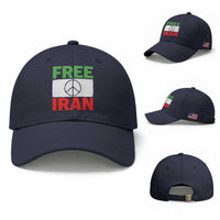 Free Iran Baseball Cap Stop War Barbed Wire Peace Sign