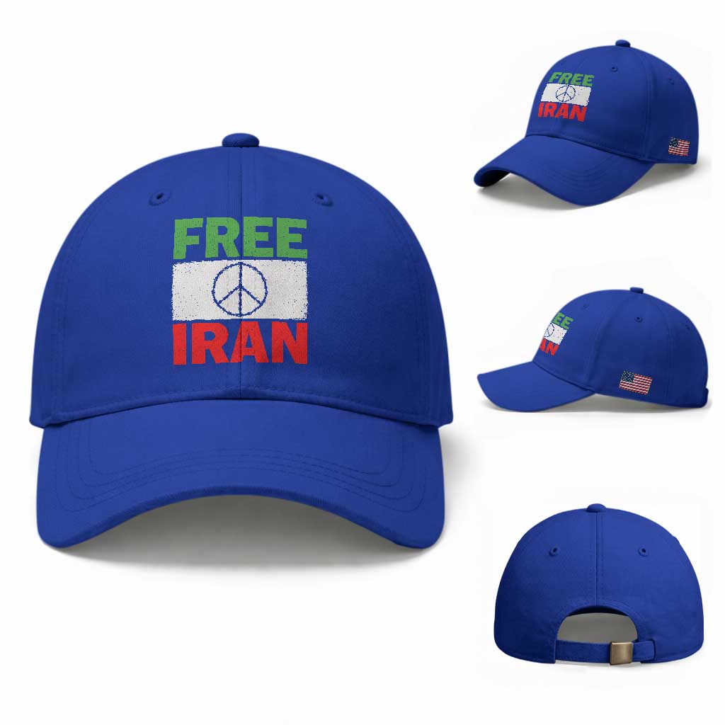 Free Iran Baseball Cap Stop War Barbed Wire Peace Sign